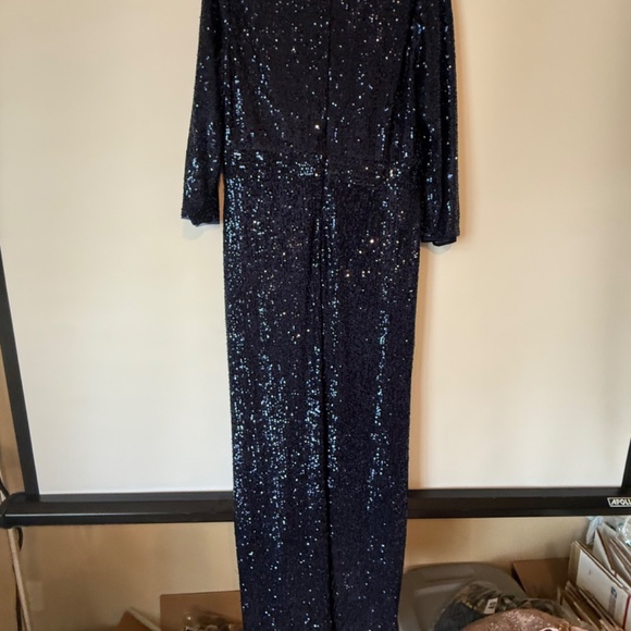 Preloved Cindy Formal Blue Sequin Gown XL - Picture 3 of 4
